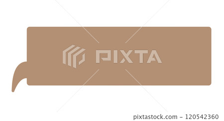 Simple horizontal speech bubble 3 (brown, no line drawing) Simple horizontal speech bubble 3 (brown, no line drawing) 120542360