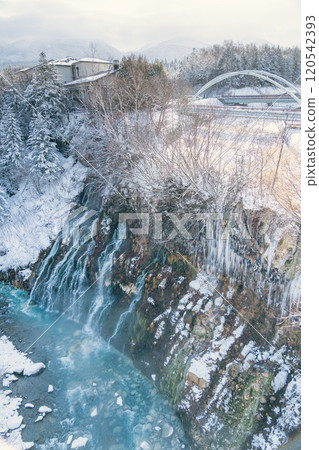 The rugged Shirahige Falls with a storm of hair The rugged Shirahige Falls with a storm of hair 120542393