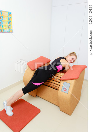 Woman getting rid cellulite on belly Woman getting rid cellulite on belly 120542435