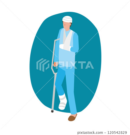 Injured man 120542829