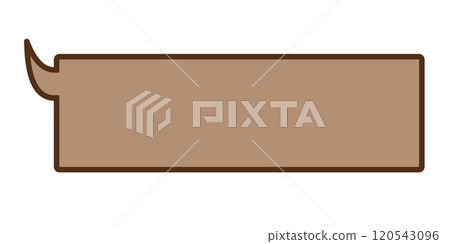 Simple horizontal speech bubble 2 (brown) Simple horizontal speech bubble 2 (brown) 120543096