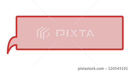 Simple horizontal speech bubble 2 (red) 120543191