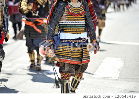 Kanto, Odawara Hojo Godai Festival (Hojo Godai Festival), warrior procession from the Warring States period, conch-shell warrior, Odawara City, Kanagawa Prefecture (1) 120543419
