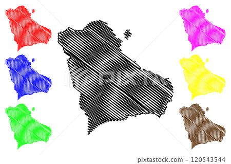 Gegharkunik Province (Republic of Armenia, Administrative divisions of Armenia) map vector illustration, scribble sketch Gegharkunik 120543544