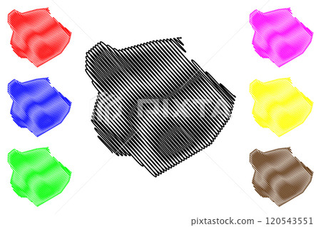 Yerevan Province (Republic of Armenia, Administrative divisions of Armenia) map vector illustration, scribble sketch Erevan map 120543551