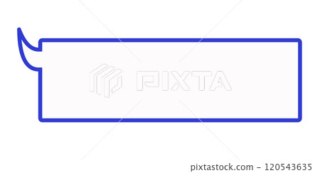 Simple horizontal speech bubble 2 (blue/white) 120543635