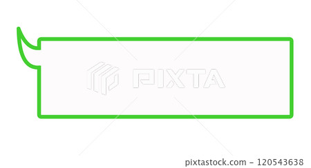 Simple horizontal speech bubble 2 (green/white) 120543638