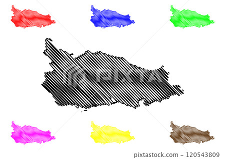 Saint Thomas Parish (Parishes of Jamaica, Surrey County) map vector illustration, scribble sketch St Thomas map Saint Thomas Parish (Parishes of Jamaica, Surrey County) map vector illustration, scribble sketch St Thomas map 120543809