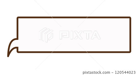 Simple horizontal speech bubble 3 (brown/white) 120544023