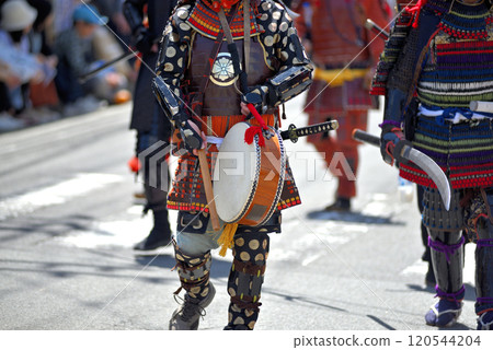 關東/小田原北條五台祭（北條五台祭）/戰國時代的武士遊行、打鼓的武士/神奈川縣小田原市（2） 120544204