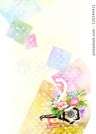 蛇年賀年卡-白蛇花車 蛇年賀年卡-白蛇花車 120544411
