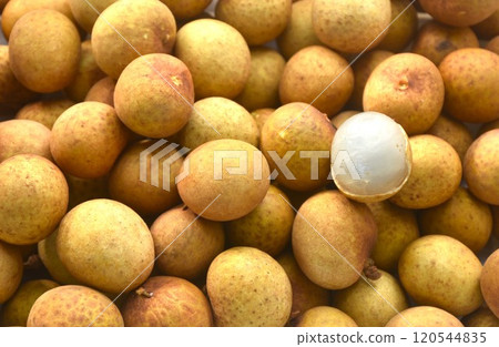 longan tropical fruit peeling out in batch background and texture longan tropical fruit peeling out in batch background and texture 120544835