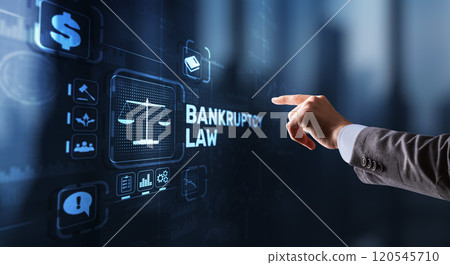 Bankruptcy law concept. Insolvency law. Company has problems Bankruptcy law concept. Insolvency law. Company has problems 120545710
