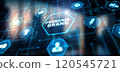 Personal brand icon on virtual screen. Business and personal development concept 120545721