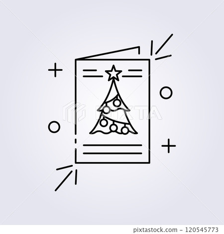 christmas card icon illustration vector design 120545773