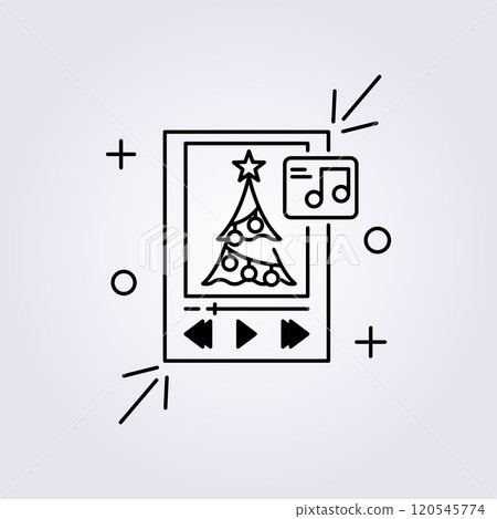 christmas music play list icon illustration vector design christmas music play list icon illustration vector design 120545774