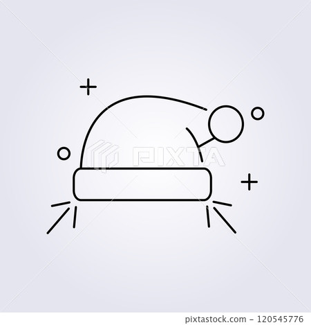 santa hat icon illustration vector design 120545776