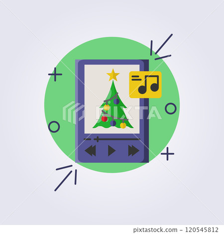 christmas music play list icon illustration vector design christmas music play list icon illustration vector design 120545812