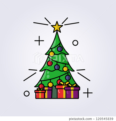 christmas tree and gifts icon vector illustration design christmas tree and gifts icon vector illustration design 120545839