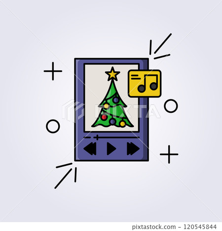 christmas music play list icon illustration vector design christmas music play list icon illustration vector design 120545844