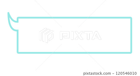 Simple horizontal speech bubble 2 (light blue, line drawing only) Simple horizontal speech bubble 2 (light blue, line drawing only) 120546010