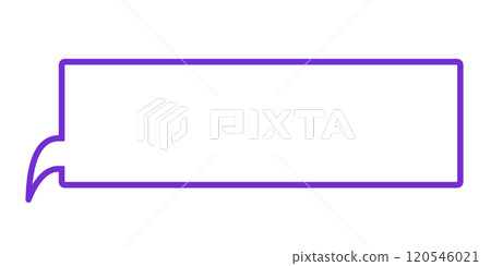 Simple horizontal speech bubble 3 (purple, line drawing only) Simple horizontal speech bubble 3 (purple, line drawing only) 120546021