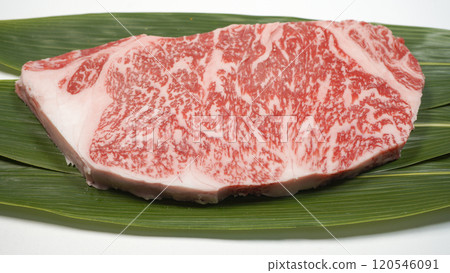 Marbled Wagyu beef steak 120546091