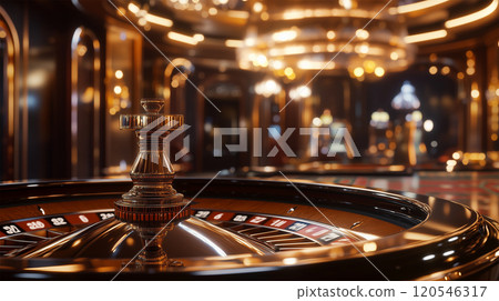 豪華賭場內的輪盤賭輪 豪華賭場內的輪盤賭輪 120546317
