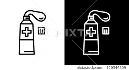Simple line icon of topical medication Simple line icon of topical medication 120546809