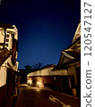 The illuminated Orion constellation as seen from Kurashiki's Bikan Historical Quarter 120547127