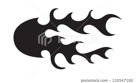 Tribal flame silhouette motorcycle and car decal. Vector illustration 120547188