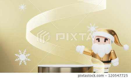 Theme Christmas product display stand minimal .3D rendering Theme Christmas product display stand minimal .3D rendering 120547725