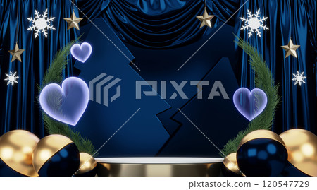 Dark blue geometric background, japanese style podium blue concept .3d rendering Dark blue geometric background, japanese style podium blue concept .3d rendering 120547729