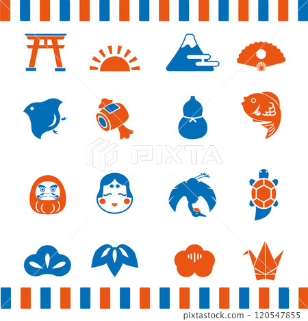 日本幸運符圖標 日本幸運符圖標 120547855