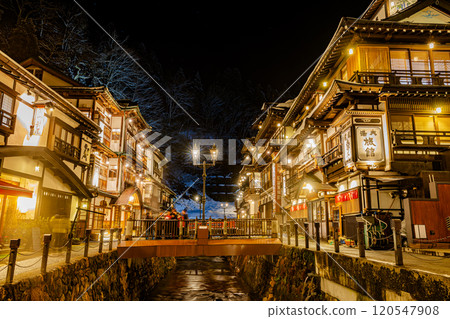 Yamagata Prefecture Ginzan Onsen / Illumination 120547908