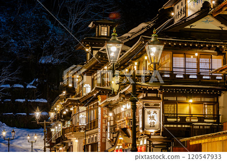 Yamagata Prefecture Ginzan Onsen / Illumination 120547933
