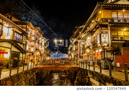 Yamagata Prefecture Ginzan Onsen / Illumination 120547949