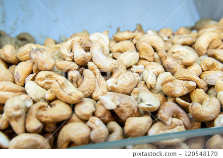 nutrition background fruit raw retail heap market food nut snack kernel sale protein 120548170