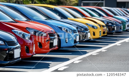 從側面拍攝的汽車4 120548347