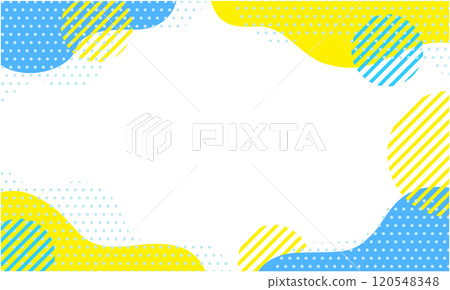 流行幾何圖案背景素材06淺藍色藍黃色 120548348