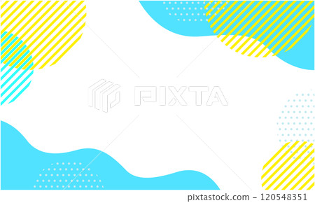 波普幾何圖案背景素材07淺藍色藍色黃色 120548351