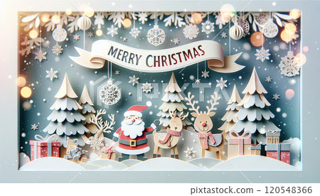 New Year's joy, Nativity theme painting 120548366