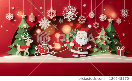 New Year's joy, Nativity theme painting 120548370