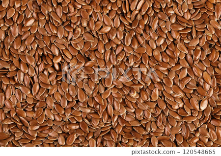 flaxseed as a background. Top view. Flat lay 120548665