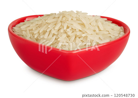 rice basmati in a ceramic bowl isolated on white background rice basmati in a ceramic bowl isolated on white background 120548730
