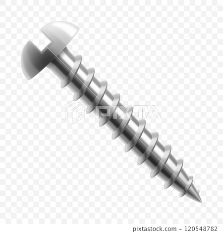Screw isolated on transparent background. Realistic 3d Vector illustration Screw isolated on transparent background. Realistic 3d Vector illustration 120548782