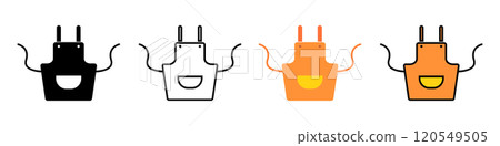 Apron icon set Apron icon set 120549505