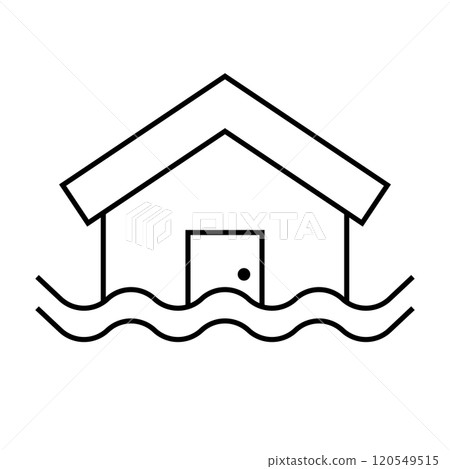 Flood icon simple Flood icon simple 120549515