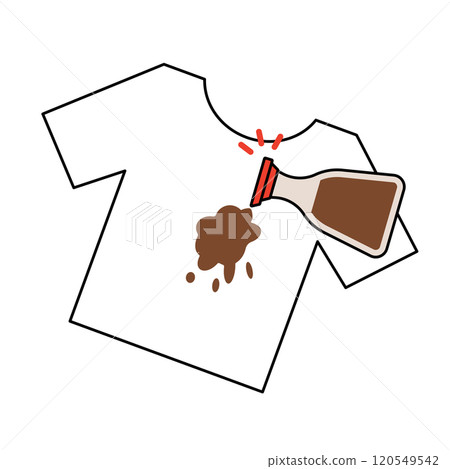 Icon of a T-shirt stained with soy sauce Icon of a T-shirt stained with soy sauce 120549542