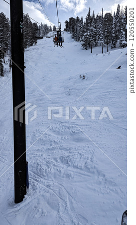 Ski lift at Pebble Creek Resort on top of Mount Bonneville in the Portneuf Range in Idaho, USA. Ski lift at Pebble Creek Resort on top of Mount Bonneville in the Portneuf Range in Idaho, USA. 120550201